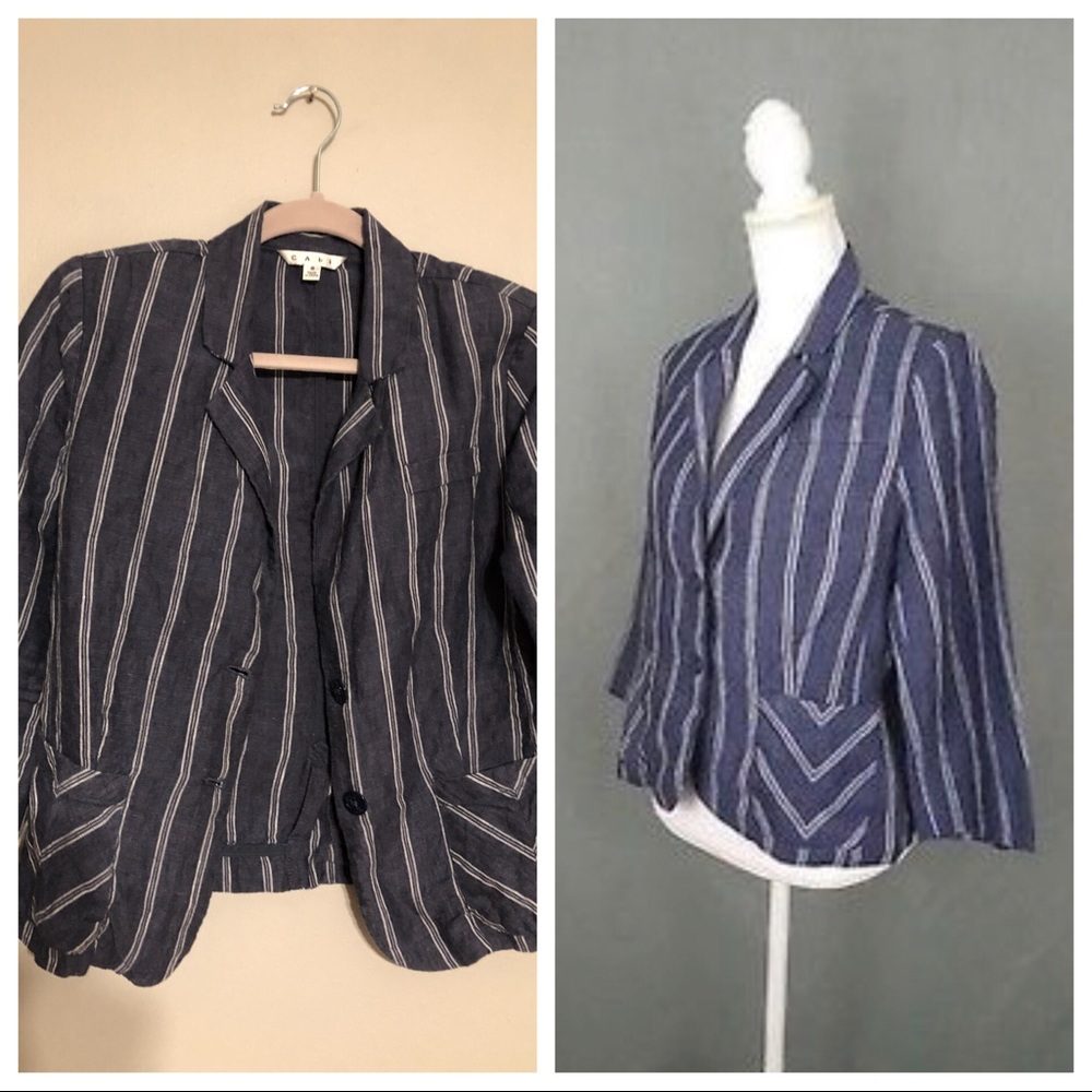 Cabi navy linen jacket